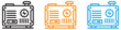 © Krupal - Portable power generator icon vector logo set collection for web app ui