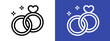© Kajal - Couple Ring icon logo sign set vector outline