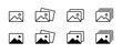 © Hubba Bubba - Gallery icon set. Photo album symbol. Image, picture collection icons set. Vector