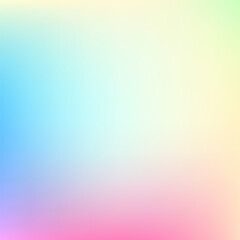 Poster - bright square pastel colorful gradient background