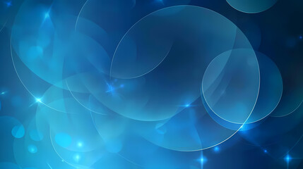 Wall Mural - Abstract blue background with soft, glowing circles creating a dreamy and tranquil atmosphere.