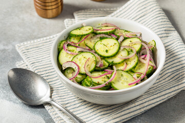 Canvas Print - Gourmet Healthy Cucumber Salad