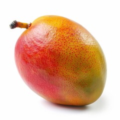 A juicy, ripe mango isolated on a white background.