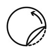 © Petsscouts - peel off sticker icon Black line art vector logo
