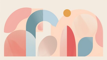 Wall Mural - a colorful abstract painting with a sun in the middle