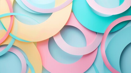 Wall Mural - a colorful background with many circles of different colors