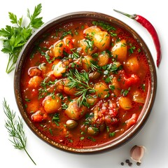 Wall Mural - Spicy Potato Soup in a Bowl