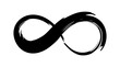 © str33tcat - Infinity symbol hand painted with grunge brush stroke and black paint. Png clipart isolated on transparent background