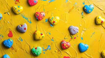 Wall Mural - colorful easter eggs