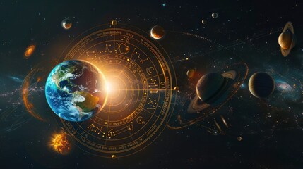 celestial symphony: planets aligned in a cosmic dance