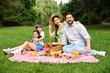 © New Africa - Happy family having picnic together in park