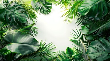 Poster - Tropical Leaves Frame