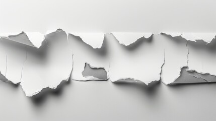 Poster - White paper torn with shadow Isolated