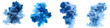 © HappyStudio - Collection of blue smokes explosions and blast isolated on transparent or white background