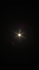 Wall Mural - white light with rays flickering in the center of the screen. colorful iris reflection. animated bac