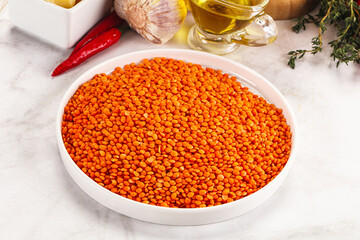 Sticker - Raw red lentil for cooking