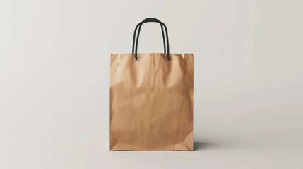 Poster - Paper shopping bag on white background for design mockup