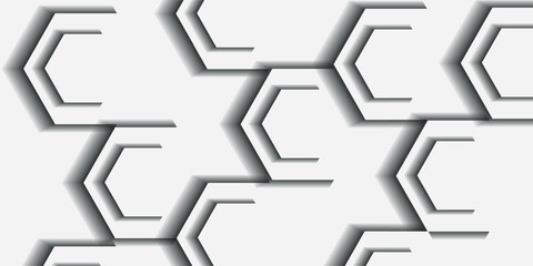 Wall Mural - Abstract technology hexagonal background. Illustration of a white background with hexagonal template. White hexagon honeycombs background.