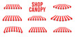 © LOBSTER LARRY - Shop canopy set. Outdoor market canopy roof for cafe.
