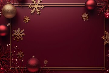 this luxurious christmas frame features elegant gold and red decorations, perfect for festive holida