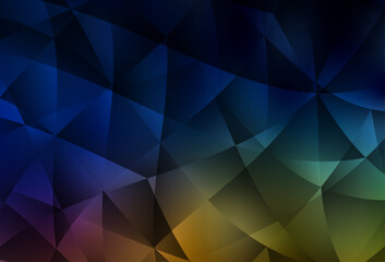 Wall Mural - dark multicolor vector shining triangular layout.