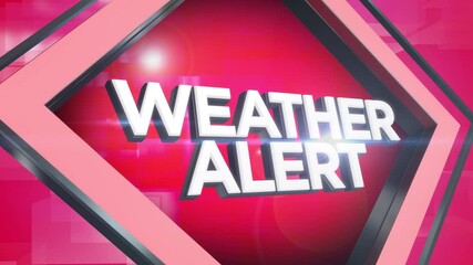 A dynamic green screen modern WEATHER ALERT background transition element. Blue and red versions included.	