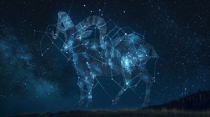 Wall Mural - Aries Constellation in the Night Sky