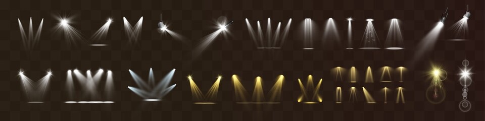Wall Mural - light white wave and spotlight shine effect,glow line sparkle shine. silver white wavy effects.