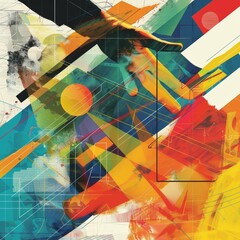 Wall Mural - design art concept abstract contemporary modern background business graphic idea. work concept art d
