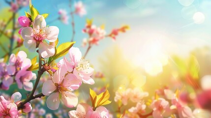 Wall Mural - Spring Blossoms in the Sunshine