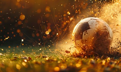 Wall Mural - soccer background concept stock, with copy space