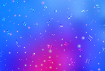 Wall Mural - Light Pink, Blue vector backdrop in holiday style.