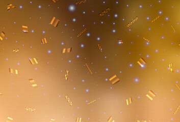 Sticker - light orange vector texture in birthday style.