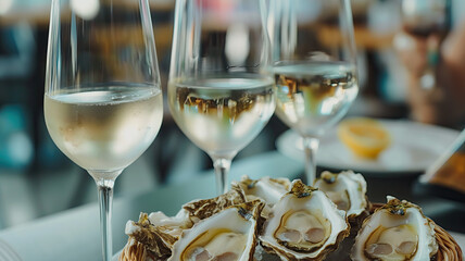 feast on some freshly shucked oysters and savor a glass of white wine in a vibrant seafood eatery