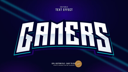 Gamer editable text effect, esport text style