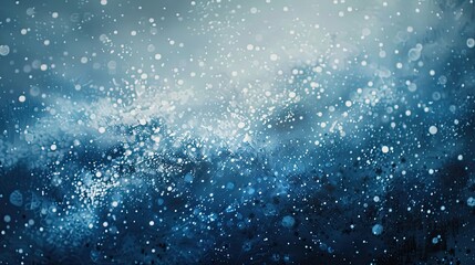 Wall Mural - twilight blue and silver particles shimmering in a celestial ballet background