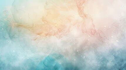 Canvas Print - Soft pastel background with flowing watercolor textures and faint filigree patterns