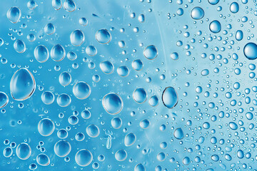 Wall Mural - The image is of a blue sky with many drops of water scattered throughout.