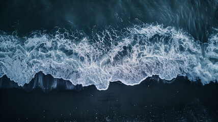 Wall Mural - the ocean is calm and the waves are small. the water is a deep blue color. the sky is clear and the 