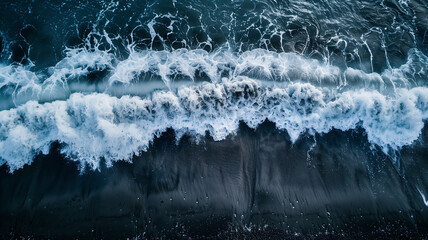 Wall Mural - the ocean is calm and the waves are small. the water is a deep blue color. the sky is clear and the 