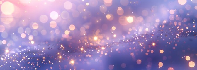 Wall Mural - a mesmerizing abstract background featuring soft bokeh lights in shades of purple and gold, ideal fo