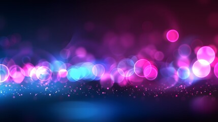 Wall Mural - a vibrant and colorful abstract background featuring glowing bokeh lights in shades of pink, blue, a
