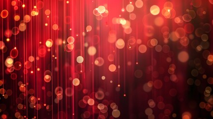 Wall Mural - a vibrant abstract background featuring red and golden bokeh lights, perfect for festive or celebrat