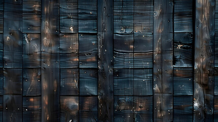 Wall Mural - Aged dark wooden wall texture background