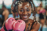 A Confident Boxer's Smile in the Glow of the Gym