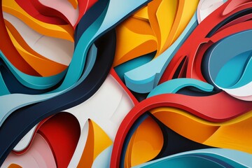 Poster - This engaging abstract artwork features a mesmerizing composition of flowing lines and vibrant colors, creating a sense of fluidity and depth that captures the viewer's imagination.