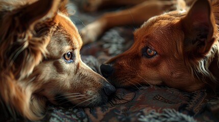 Poster - A concerned dog seeks a playmate