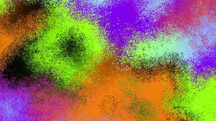 Leinwandbilder - Seamless colorful abstract background with rough grain for loop playback. Dynamic bright splash with grainy grains on black abstract background