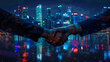 © KyungPa - realistic high-resolution photo of handshake, with detailed background