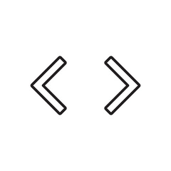 Arrow icon, vector flat black linear illustration on white background..eps